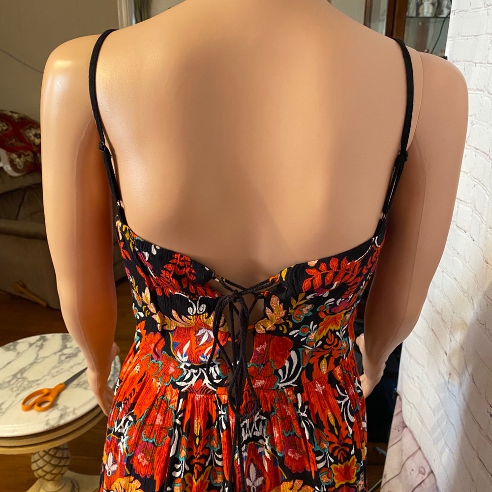 Band of Gypsies black, orange, & red boho dress size mediun - Picture 4 of 16